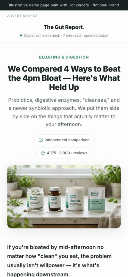 Gut health & bloating demo preview