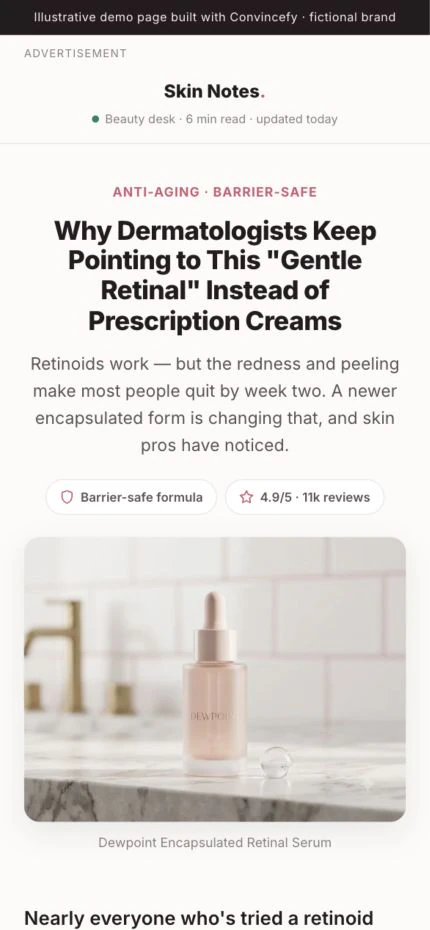 Skincare · anti-aging demo preview